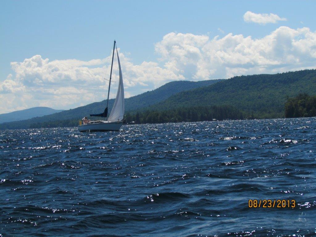 sailboat on Lake George